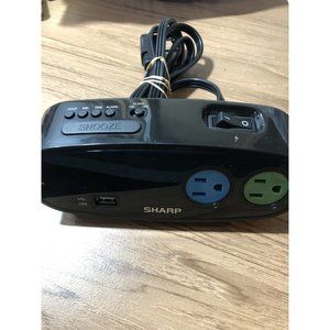 Sharp Digital Display Alarm Clock with USB and Pow